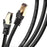 Duronic Câble Ethernet CAT8 BK Noir 0,5 M | S/FTP paire torsadée écrantée et blindée | Bande passante 2GHz | Transmission des données 40 Gigabits
