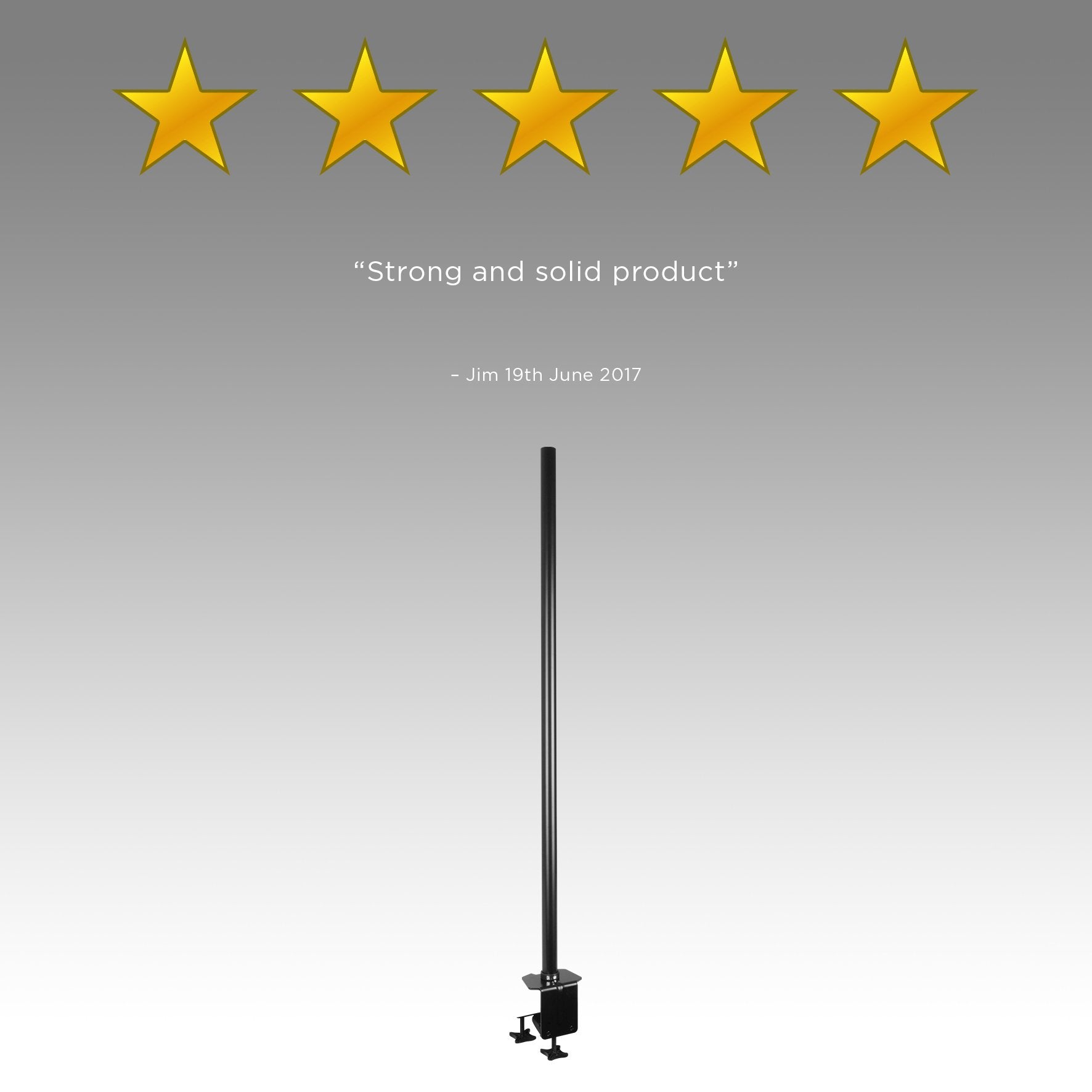 Duronic DM45POLE Potence de 100 cm pour Support d'écran de Bureau - Compatible avec Toutes Les gammes - Permet d'avantage de flexibilité pour Ajuster la Hauteur de l'écran