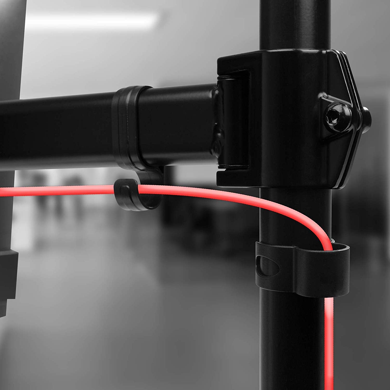 Duronic DM253 Support 3 écrans PC à Pince pour Bureau | Hauteur Ajustable | Rotatif/Inclinable/Pivotable | Compatibilité Universelle avec Moniteur d'Ordinateur LCD/LED VESA 75/100