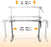Duronic TM00 GY Bureau Assis-Debout gris | Structure de bureau à hauteur ajustable 71 - 116 cm | Manuel | Acier | Supporte 60 kg | Station de travail ergonomique | Plateau disponible séparément