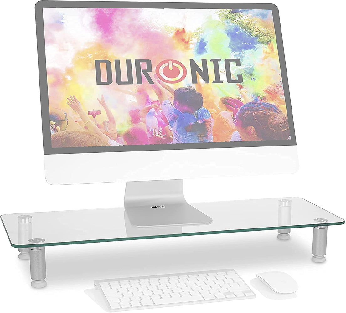 Duronic DM052-1 Réhausseur d`écran / moniteur - Support en verre pour écran  d`ordinateur ou ordinateur portable ou écran TV (56 x 24 cm)— duronic-fr