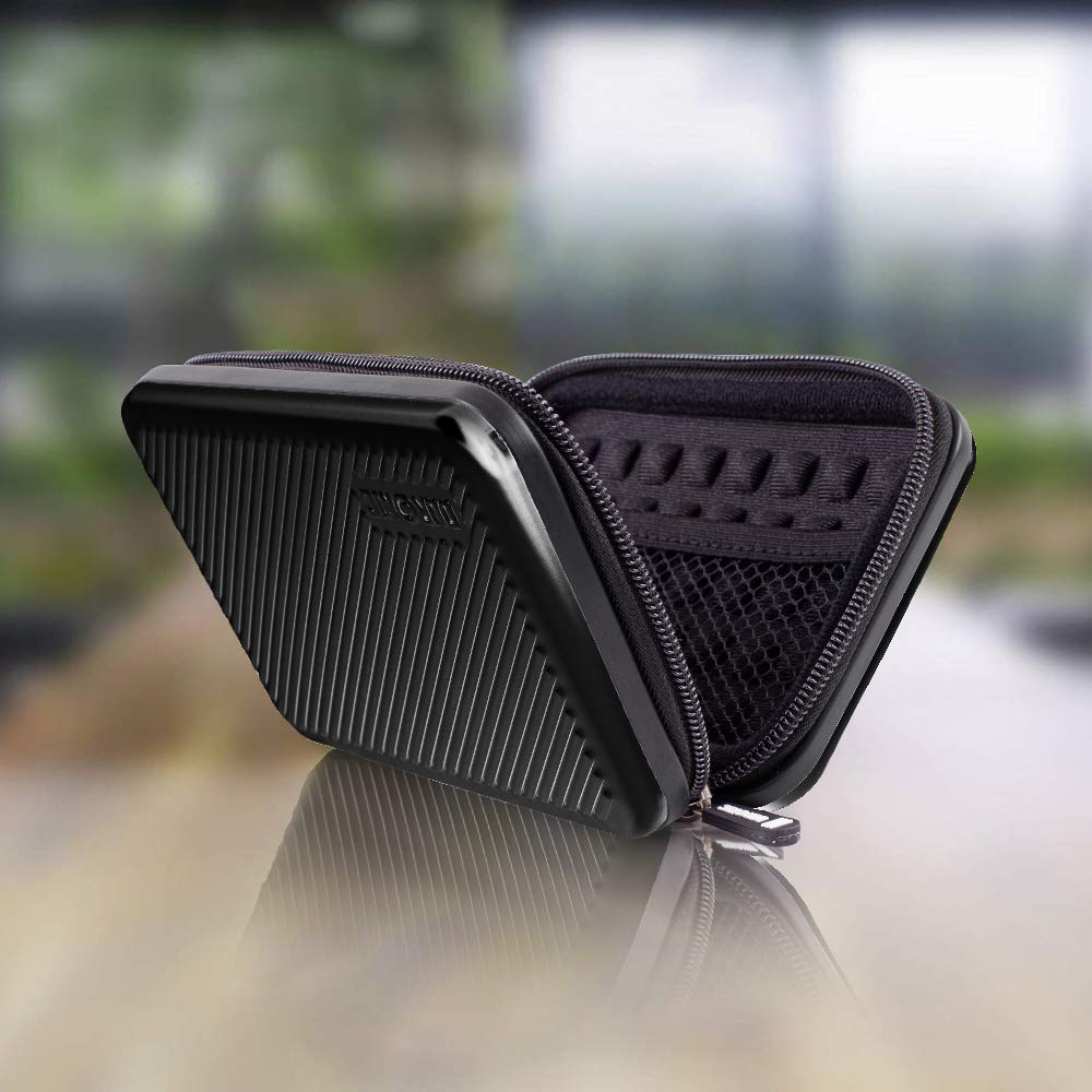 Duronic HDC3 BK étui de protection rigide pour disque dur, GPS, batterie portable, liseuse | housse pour disques durs externes | noir | Aluminium antichoc | Léger et compact | 11 x 16 cm