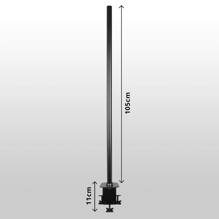 Duronic DM45POLE Potence de 100 cm pour Support d'écran de Bureau - Compatible avec Toutes Les gammes - Permet d'avantage de flexibilité pour Ajuster la Hauteur de l'écran