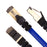 Duronic Câble Ethernet CAT8 BE Bleu 1,5 M | S/FTP paire torsadée écrantée et blindée | Bande passante 2GHz / 2000 MHz | Transmission des données 40 Gigabits | Connecteurs RJ45 en or avec manchon