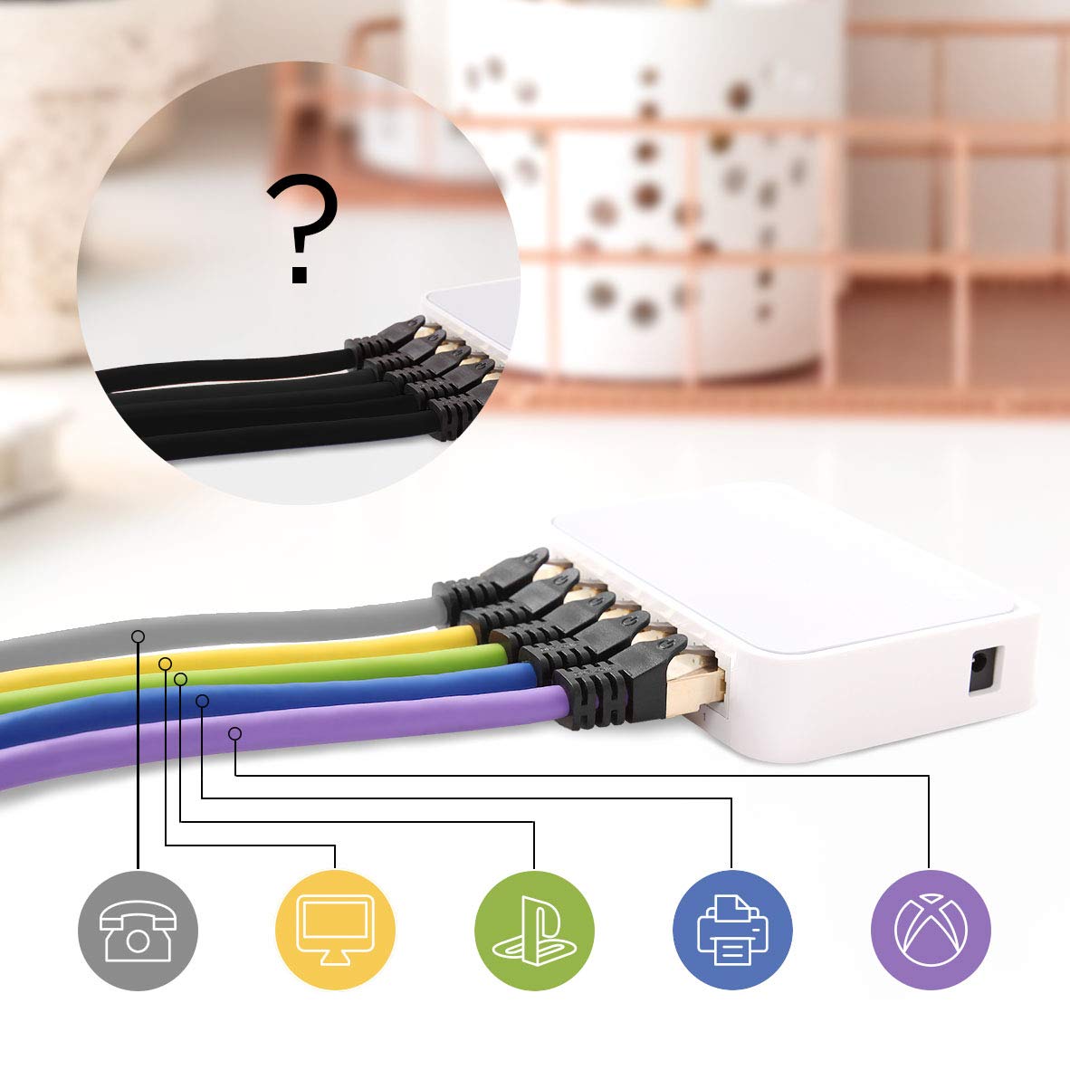 Duronic CAT8 GY Câble Ethernet 5 M Gris | S/FTP paire torsadée écrantée et blindée | Bande passante 2GHz / 2000 MHz | Transmission des données 40 Gigabits | Connecteurs RJ45 en or avec manchon