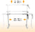 Duronic TM00 WE Bureau Assis-Debout blanc | Structure de bureau à hauteur ajustable 71 - 116 cm | Manuel | Acier | Supporte 60 kg | Station de travail ergonomique | Plateau disponible séparément