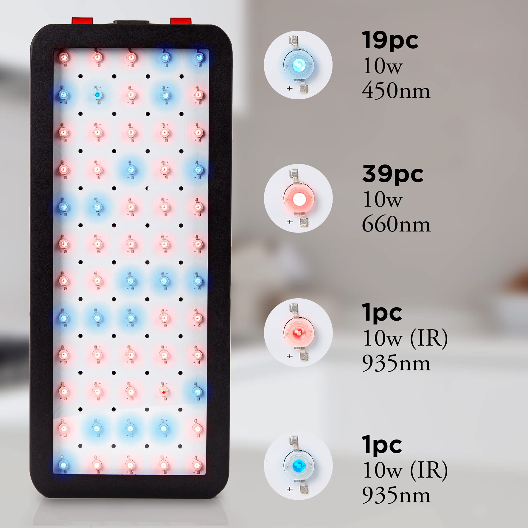 Duronic GLH60 Lampe de croissance horticole suspendue 600W Ampoules LED bleu rouge IR Modes semence et floraison Hygromètre inclus Lumière de culture pour plante fruit légume fleur herbe