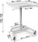 Duronic WPS77 Table de travail mobile assis-debout blanc | Support à roulettes | Support de tablette | Surface 71 x 50 cm pour PC ou vidéo projecteur | Hauteur ajustable 75 – 110 cm | Capacité 15 kg