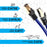 Duronic Câble Ethernet CAT8 BE Bleu 0,5 M | S/FTP paire torsadée écrantée et blindée | Bande passante 2GHz / 2000 MHz | Transmission des données 40 Gigabits | Connecteurs RJ45 en or avec manchon