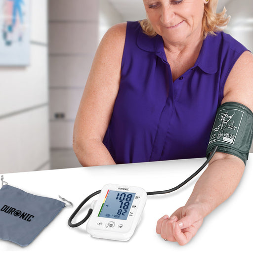 Duronic BPM150 Tensiomètre électronique pour bras avec brassard ajustable 22-42 cm - Mesure automatique de la tension artérielle - Certifié Médicalement - Large écran LCD