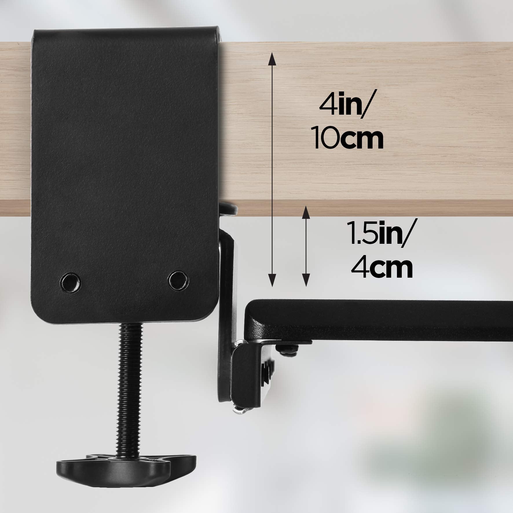 Duronic DKTPX1 Support Coulissant pour Clavier et Souris Ordinateur Portable PC Tablette Documents Tiroir sous la Table Solution Ergonomique pour Le Bureau Fixé avec des Pinces en Acier