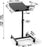 Duronic WPS17 Table de travail mobile assis-debout | Podium à roulettes | Deux plateformes indépendantes pour PC et souris | Hauteur ajustable 67,5 – 100 cm | 10 kg | Idéal pour les présentations