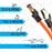 Duronic CAT8 OE Câble Ethernet 10 M Orange | S/FTP paire torsadée écrantée et blindée | Bande passante 2GHz / 2000 MHz | Transmission des données 40 Gigabits | Connecteurs RJ45 en or avec manchon