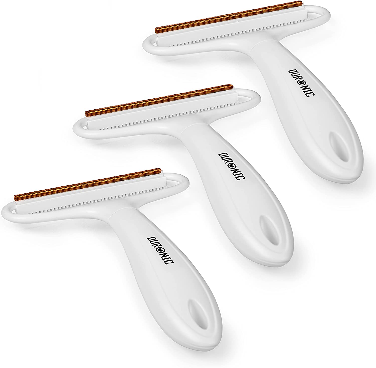 Duronic MFS3 Lot de 3 Rasoirs Anti-Bouloches manuels Portables | 2 Fonctions | pour Vêtements Tissus Tapis | Enlève Les Poils d'animaux