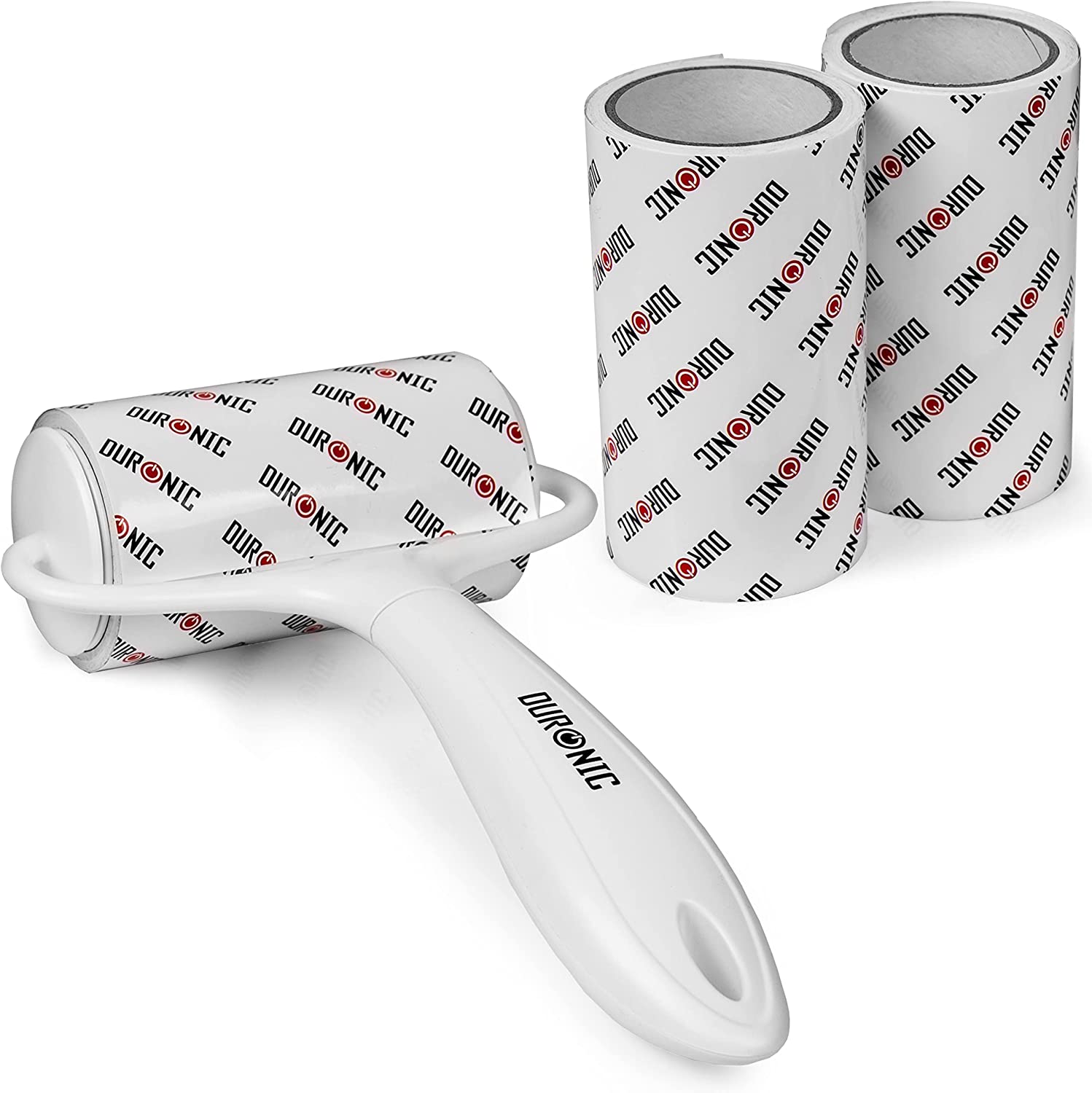 Duronic ROLL1X2 Rouleau ramasse poils avec 2 Recharges de Bandes adhésives | Anti peluches | Pour les Vêtements Poils d'Animaux Tissus d'Ameublement