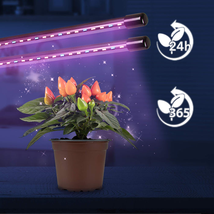 Duronic GLC24 Lampe de croissance horticole double à pince 40W | Ampoules LED | 3 modes : bleu, rouge, mixte | Intensité ajustable | Prise USB | Lumière de culture pour plante fruit légume fleur herbe