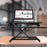 Duronic DM05D16 Station de travail assis-debout de 66 cm Hauteur ajustable de 12 à 43 cm pour travailler assis et debout - Compatible avec support de bureau pour écran Duronic - Noir