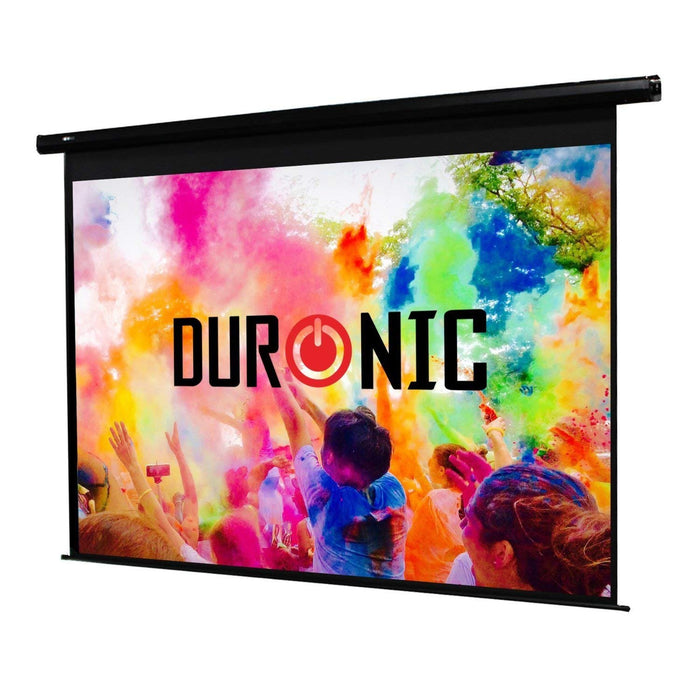 Duronic EPS115 /169 Ecran de projection électrique 115 pouces 16:9 / 254 x 142 cm - Fixation mur ou plafond - 4K Full HD 3D