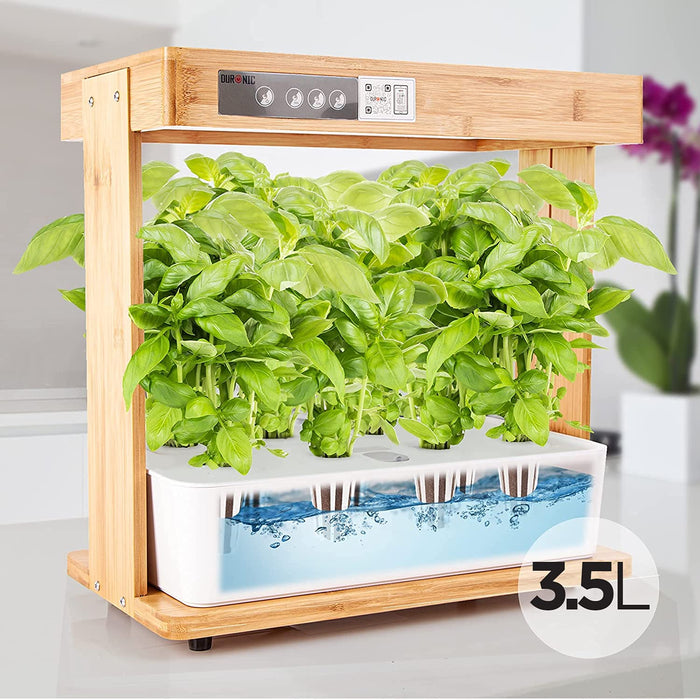 Duronic GHS48 Système de Culture Hydroponique | Set pour 8 plantes | Lampe horticole LED 6500K blanc bleu et rouge | 3 programmes | Jardin intérieur hors sol pour fleurs légumes fruits et herbes