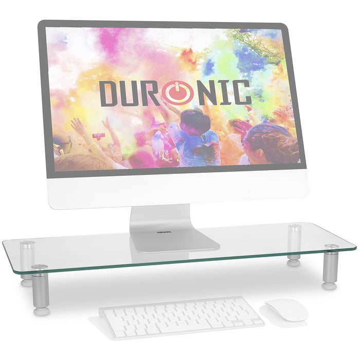 Duronic DM052-3 Réhausseur d'écran / Support en verre pour écran d'ordinateur ou ordinateur portable ou écran TV (70 x 24 cm)