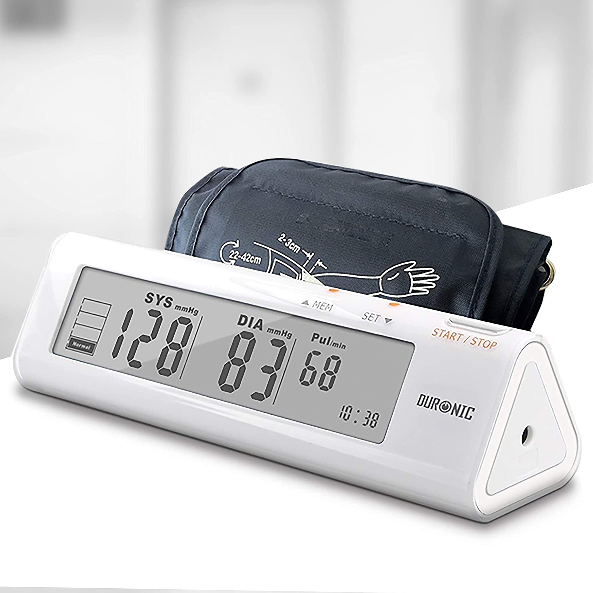 Duronic BPM450 Tensiomètre électronique pour bras - Brassard ajustable 22-42 cm - Mesure automatique de la tension artérielle - Certifié Médicalement