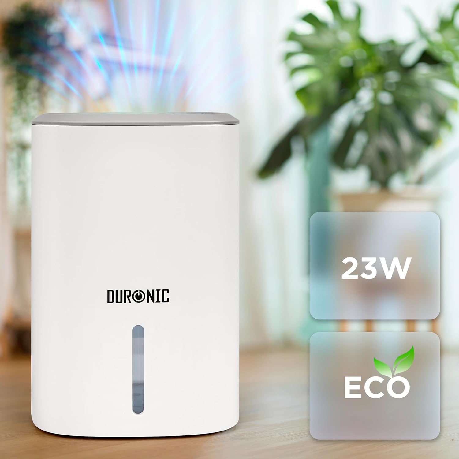 Duronic DH06 WE Déshumidificateur de 23W | Jusqu'à 240ml d'eau par jour | Réservoir d'eau de 0,8 litre | Compact et silencieux | Idéal pour petits espaces