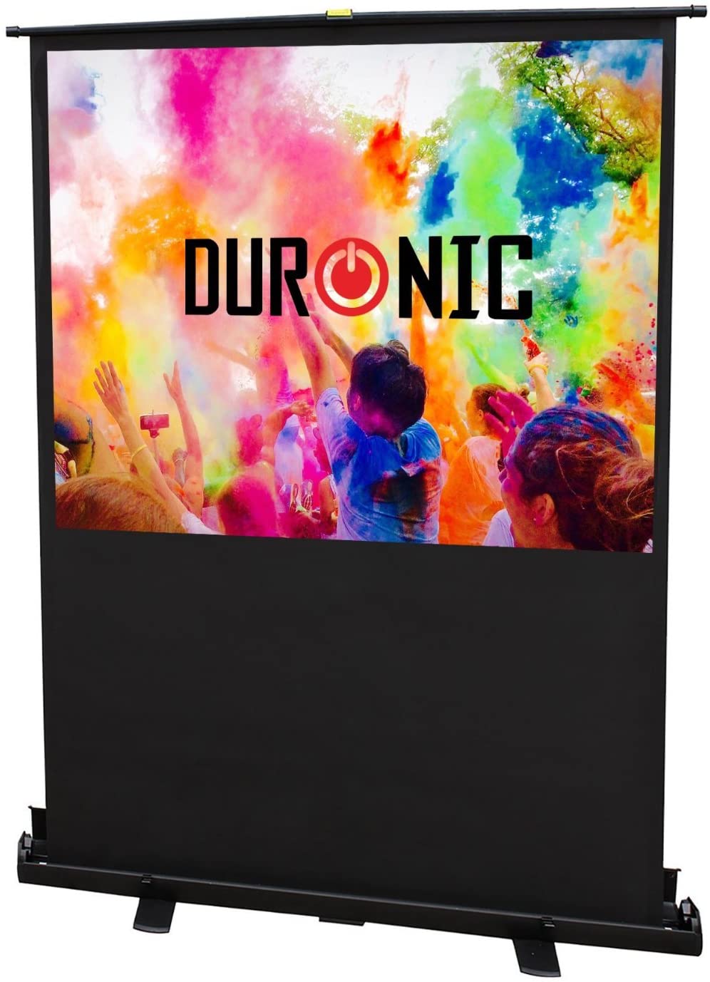 Duronic FPS100 /43 Ecran de Projection à piètement/autoportatif de 100 Pouces 4:3/203 x 152 cm - 4K Full HD 3D