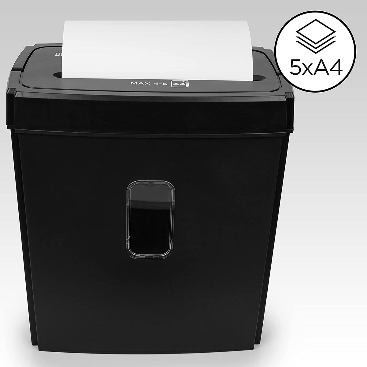 Duronic PS815 Destructeur De Documents 250W - 8 Feuilles A4 Coupe Croisée - Bac 15L - Anti-Bourrage - Conforme RGPD