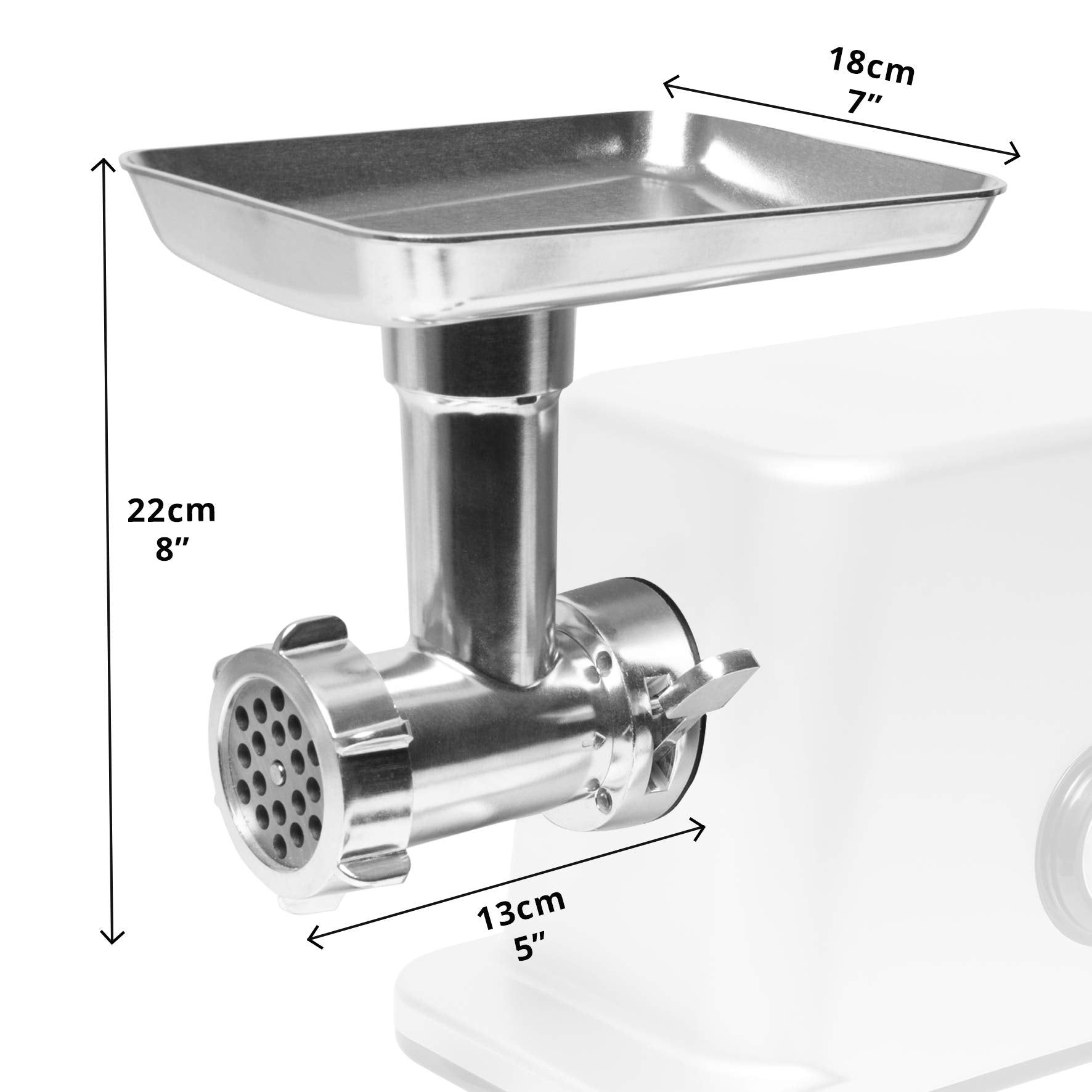 Duronic MG301 Hachoir à viande en inox 3000W - Accessoires pour viande hachée, saucisses, kibbés. Idéal pour créer des mets à base de viande ou de légumes (burgers végétaliens)