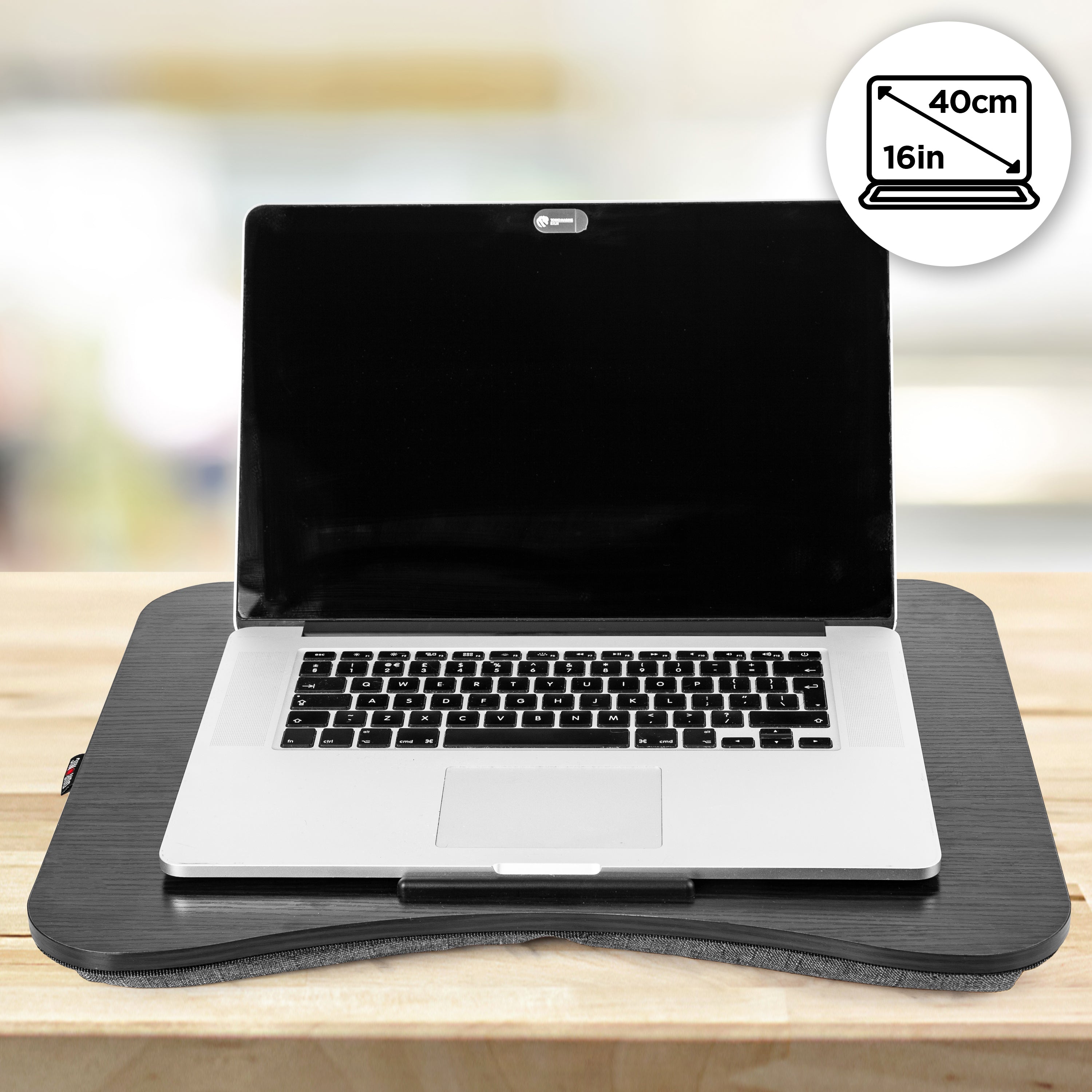 Duronic DML432 Plateau pour Ordinateur Portable avec Coussin en polystyrène Ergonomique | Support pour Tablette | Table à Poser sur Les Genoux | pour Travail, Lecture, Dessin, devoirs, étude, Films