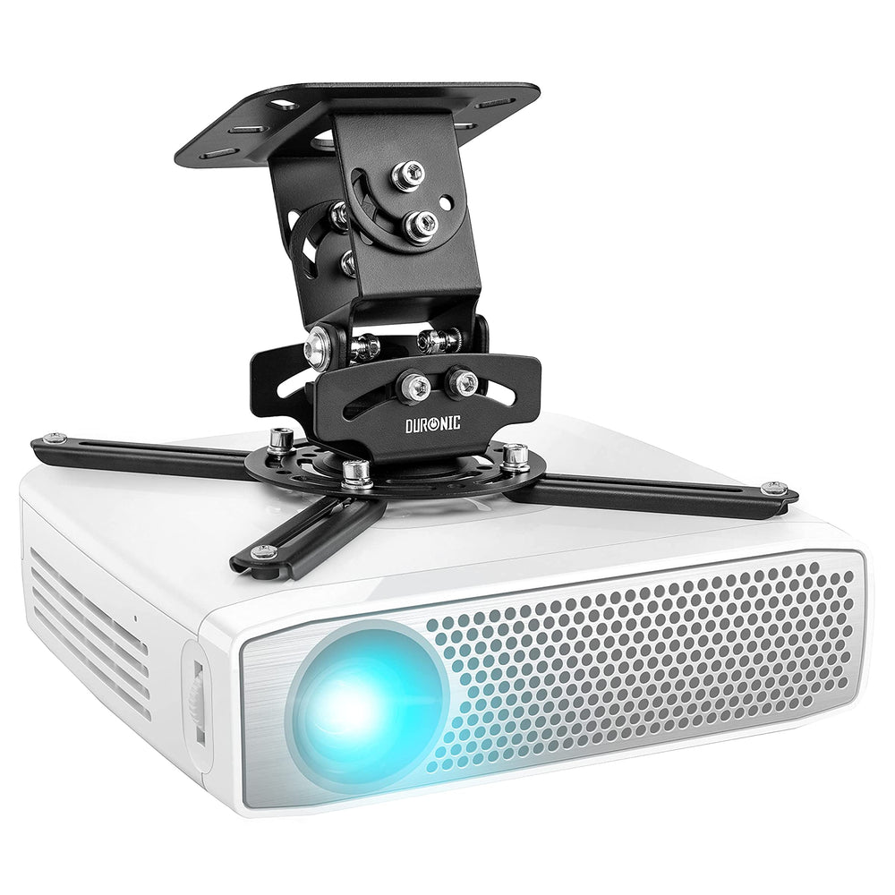 Duronic PB03XB Support vidéoprojecteur Universel inclinable et Rotatif - Charge Max. 13,6 kg - Installation Plafond - Idéal pour Home cinémas, Jeux vidéos, présentations, conférences