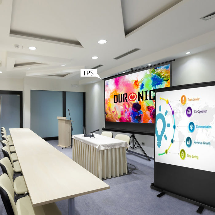 Duronic FFPS100 16:9 Ecran de Projection TV et Home Cinema de 100 Pouces 254 cm Monture en métal Revêtement Velours Toile Extensible Installation Murale | Gain 1 idéal pour 3D 8K 4K Duronic FFPS100 16:9 Ecran de Projection TV et Home Cinema de 100 Pouces 254 cm Monture en métal Revêtement Velours Toile Extensible Installation Murale | Gain 1 idéal pour 3D 8K 4K