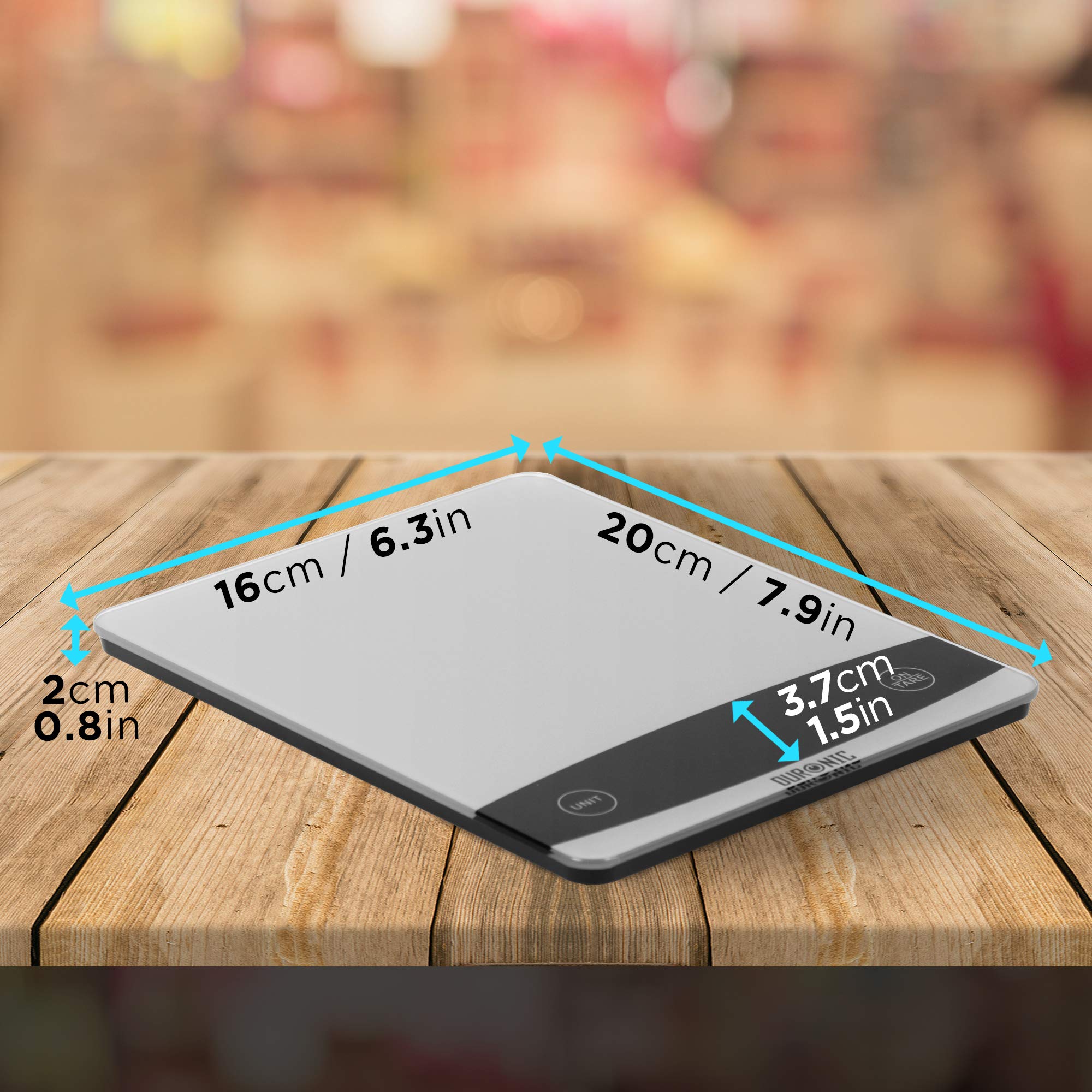 Duronic KS1009 Balance de cuisine | Capacité de 10 kg | Large affichage digital | Fonction d’ajout de poids | Précision à 1 g