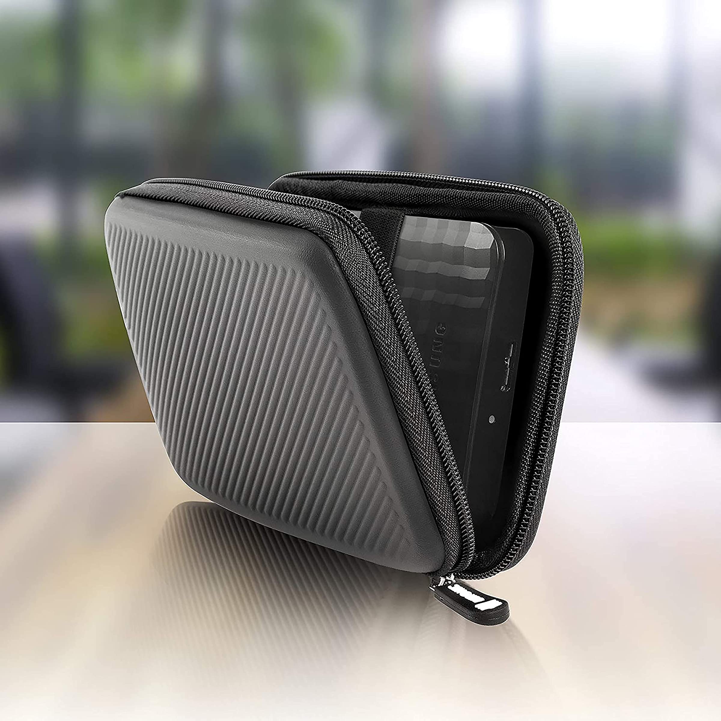 Duronic HDC2 GY étui de Protection Semi Rigide pour Disque Dur, GPS, Batterie Portable, liseuse | Housse pour disques durs externes | Gris | EVA Antichoc | Léger et Compact | 11 x 15 cm