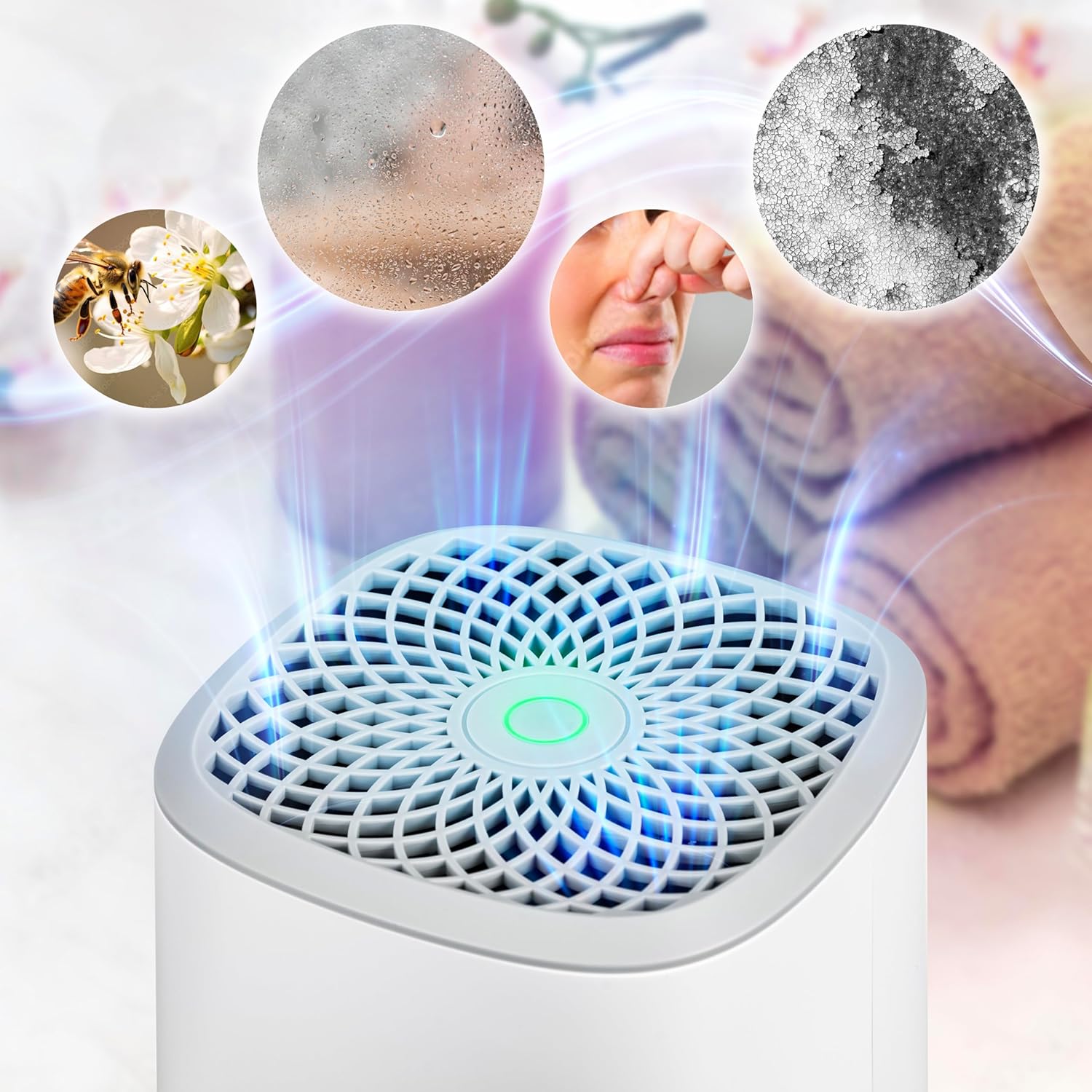 Duronic DH06 WE Déshumidificateur de 23W | Jusqu'à 240ml d'eau par jour | Réservoir d'eau de 0,8 litre | Compact et silencieux | Idéal pour petits espaces