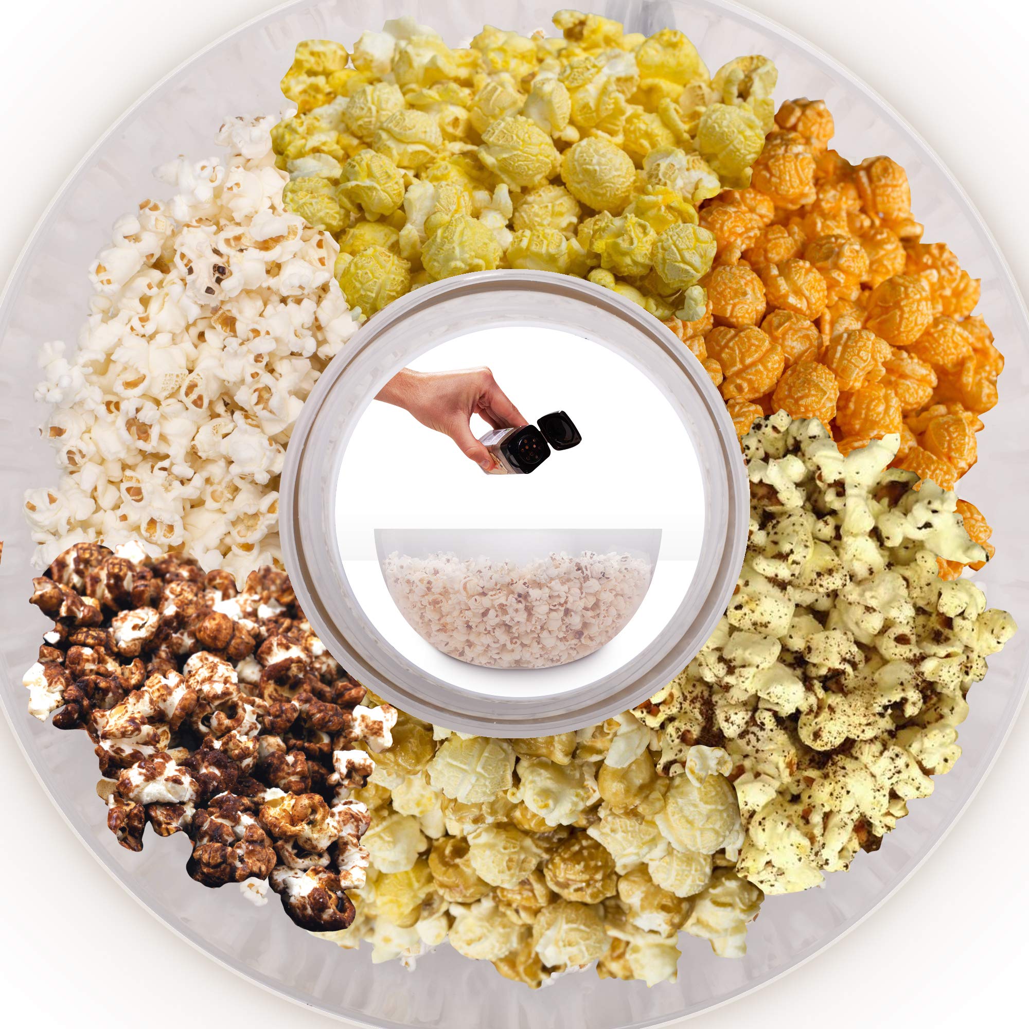 Duronic POP50 BK Appareil à Popcorn - Capacité de 50 gr avec bol démontable - Cuisson électrique à air chaud de mais soufflé sans huile - Faible en calories