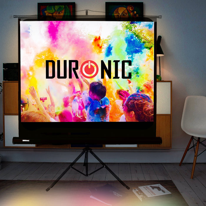 Duronic TPS50 /43 Ecran de Projection sur trépied 60 Pouces 4:3/102 x 76 cm - 4K Full HD 3D