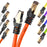 Duronic CAT8 OE Câble Ethernet 1 M Orange | S/FTP paire torsadée écrantée et blindée | Bande passante 2GHz / 2000 MHz | Transmission des données 40 Gigabits | Connecteurs RJ45 en or avec manchon