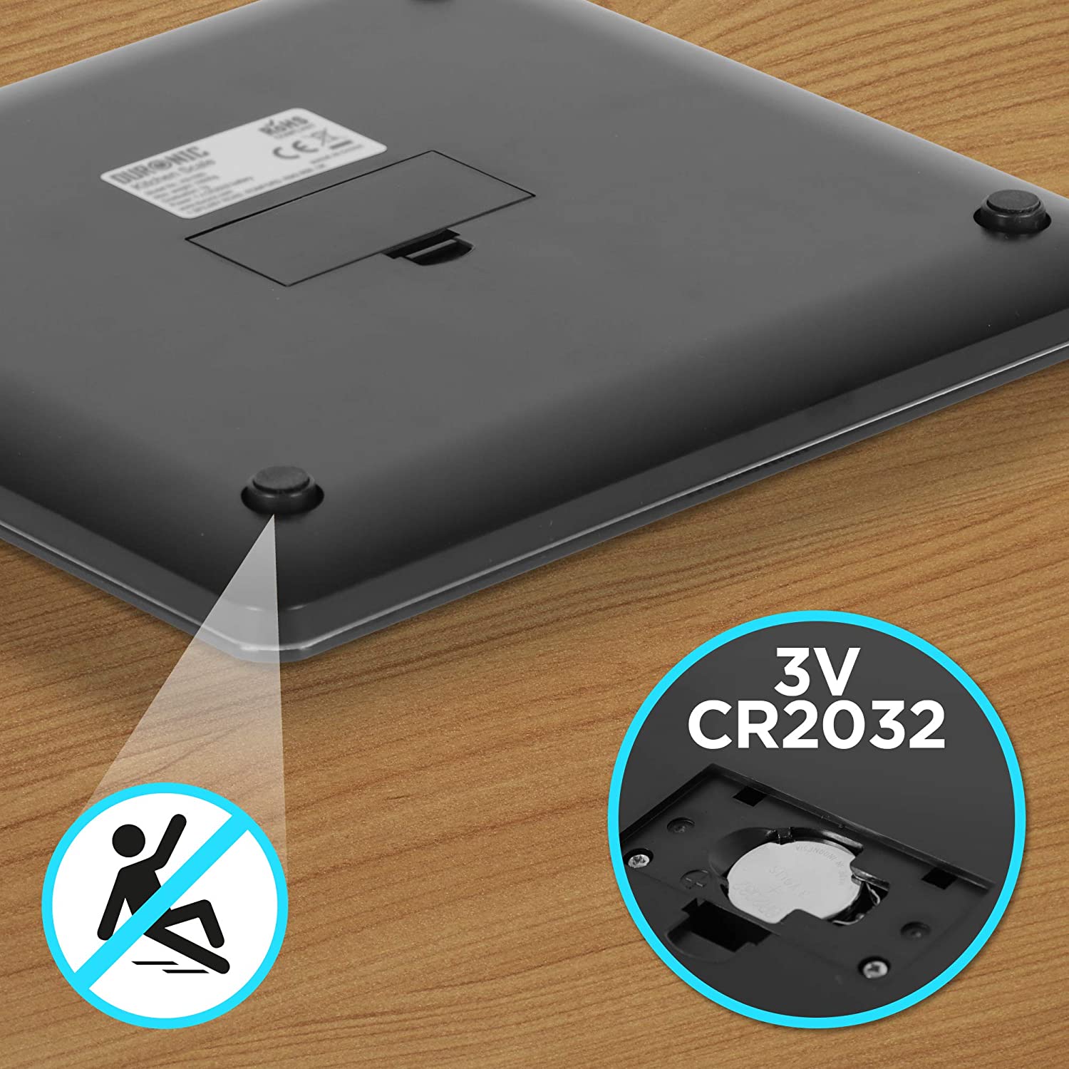 Duronic KS1080 Balance de cuisine | Capacité de 10 kg | Large affichage digital | 2 touches | Fonction d’ajout de poids | Précision à 1 g | Idéale pour faire des gâteaux et de la pâtisserie