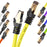Duronic CAT8 YW Câble Ethernet 3 M Jaune | S/FTP paire torsadée écrantée et blindée | Bande passante 2GHz / 2000 MHz | Transmission des données 40 Gigabits | Connecteurs RJ45 en or avec manchon