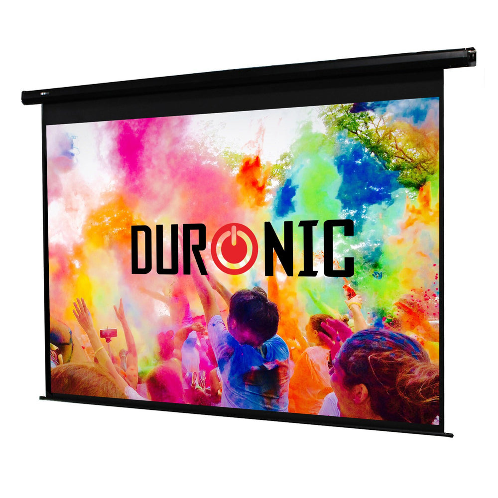 Duronic EPS70 /43 Ecran de Projection électrique 70 Pouces 4:3/142 x 107 cm - Fixation Mur ou Plafond - 4K Full HD 3D