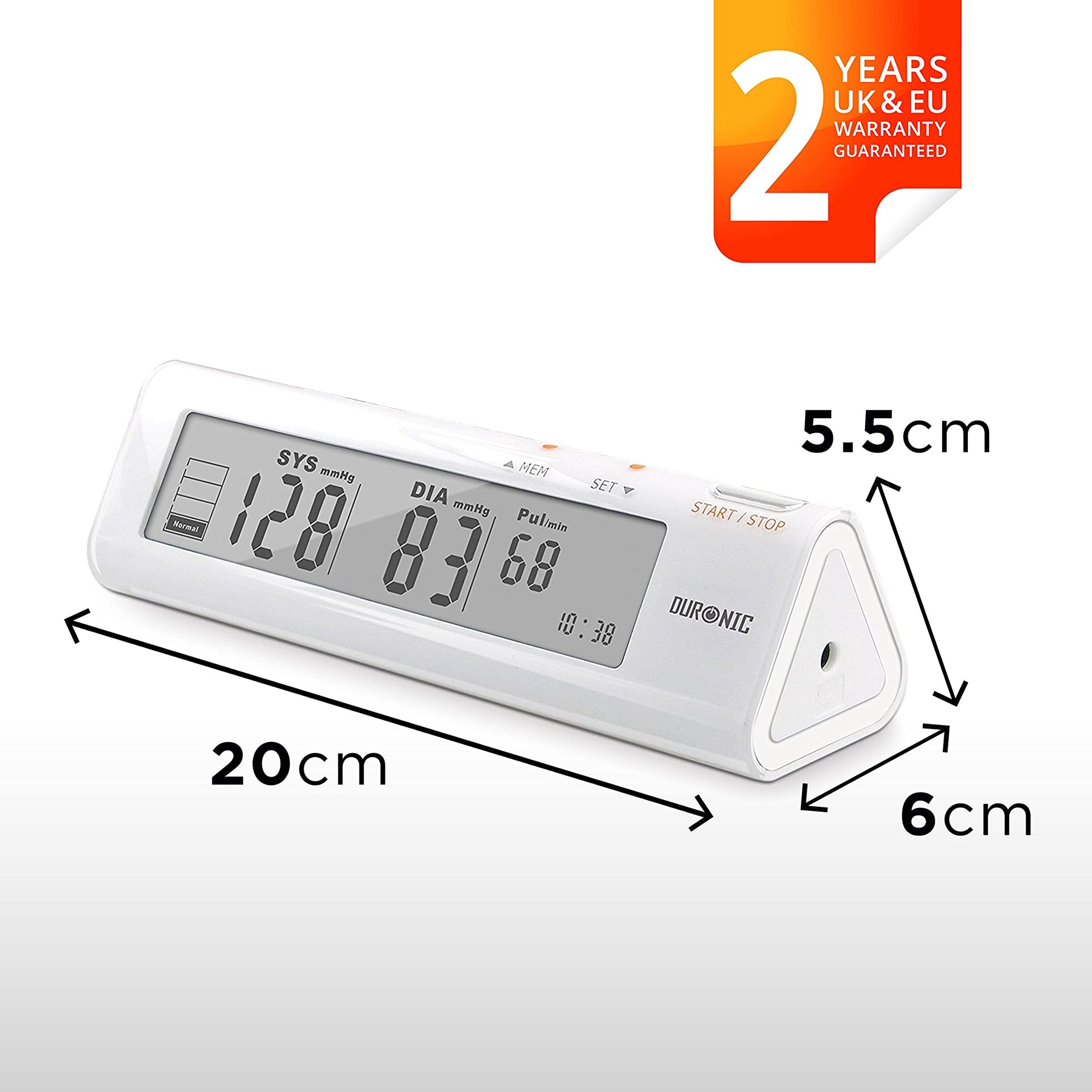Duronic BPM450 Tensiomètre électronique pour bras - Brassard ajustable 22-42 cm - Mesure automatique de la tension artérielle - Certifié Médicalement