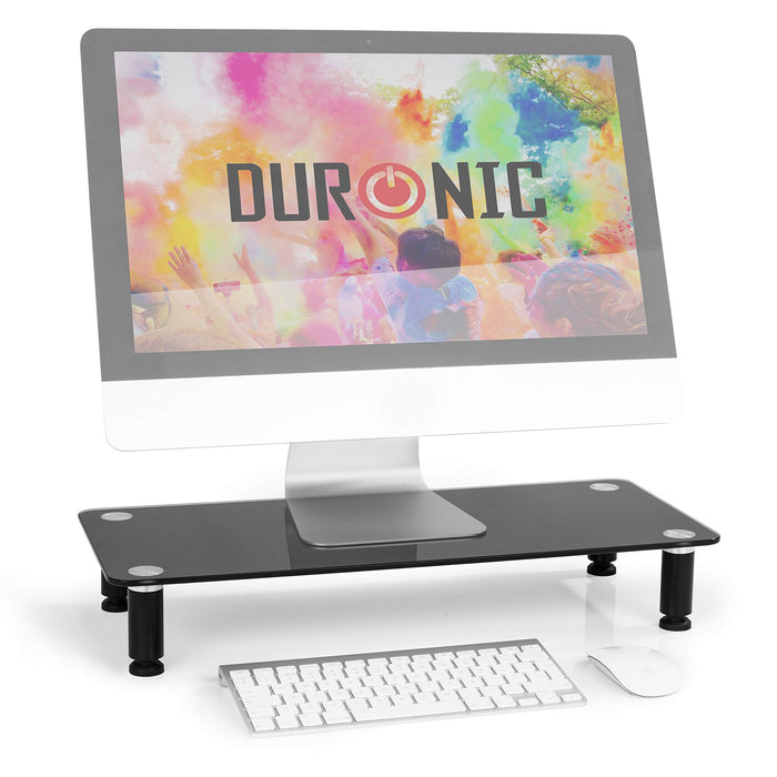 Duronic DM052-2 Réhausseur d'écran / Support en verre pour écran d'ordinateur ou ordinateur portable ou écran TV (56 x 24 cm)