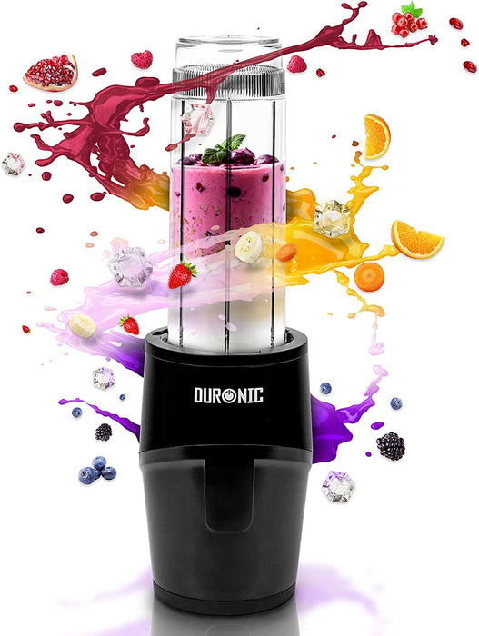 Blender Portable 500W Avec 2 Gobelets Tritan 570 Ml - Mixeur Pour Smoothies, Glace - Mini Blender Puissant Et Silencieux