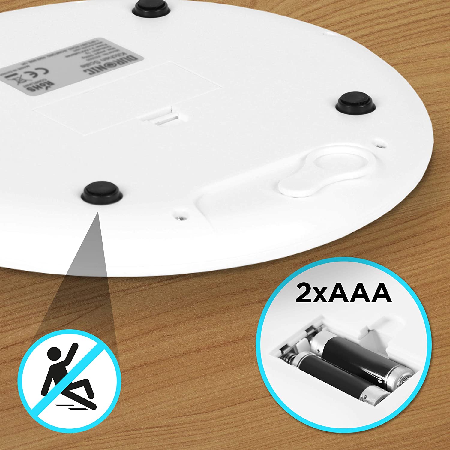 Duronic KS3000 Balance de cuisine | Capacité de 5 kg | Bol de 2L inclus | Affichage digital | Fonction d’ajout de poids | Précision à 1g