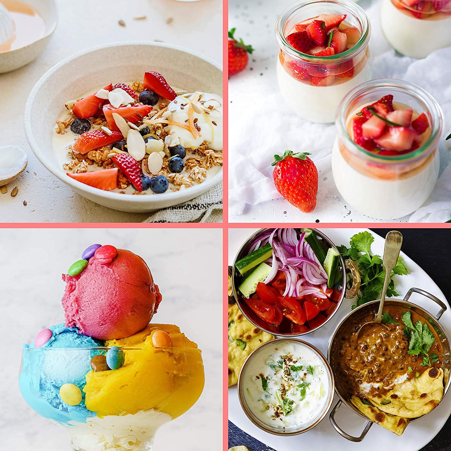 Duronic P1YM1 Large pot en céramique de 1500 ml compatible avec yaourtière YM1 et YM2 de Duronic