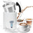 Duronic MF500 WE Mousseur à Lait électrique automatique 550W | Pour café cappuccino latte chocolat chaud thé | Mousse chaude ou froide et lait chaud | Capacité 500 ml | Pot en inox