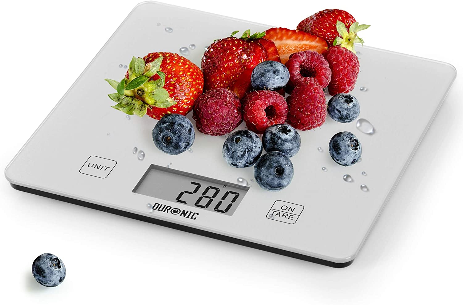 Duronic KS1080 Balance de cuisine | Capacité de 10 kg | Large affichage digital | 2 touches | Fonction d’ajout de poids | Précision à 1 g | Idéale pour faire des gâteaux et de la pâtisserie