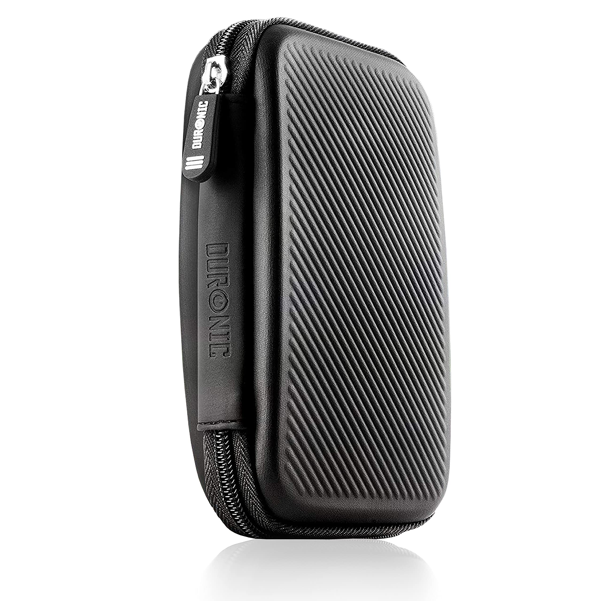 Duronic HDC2 BK étui de protection semi rigide pour disque dur, GPS, batterie portable, liseuse | housse pour disques durs externes | noir | EVA antichoc | Léger et compact | 11 x 15 cm