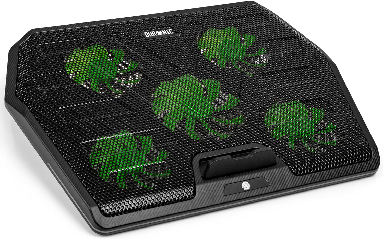 Duronic LC4 Refroidisseur Ordinateur Portable | 5 Ventilateurs | Tapis Refroidisseur pour Laptop Contre la surchauffe des appareils | 2 Ports USB | Hauteur Ajustable | Contrôle de la température